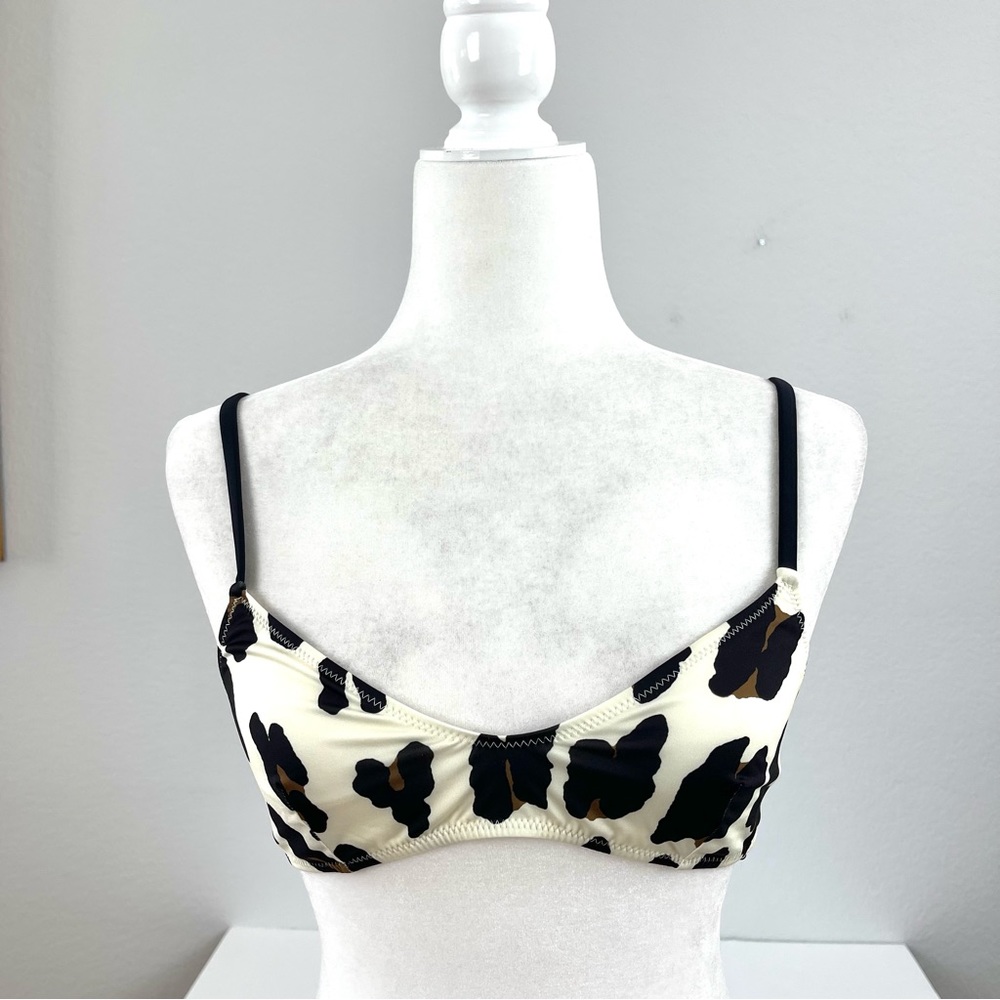 Solid & Striped 3 Piece Animal Print Swimsuit Size Large - Picture 5 of 7